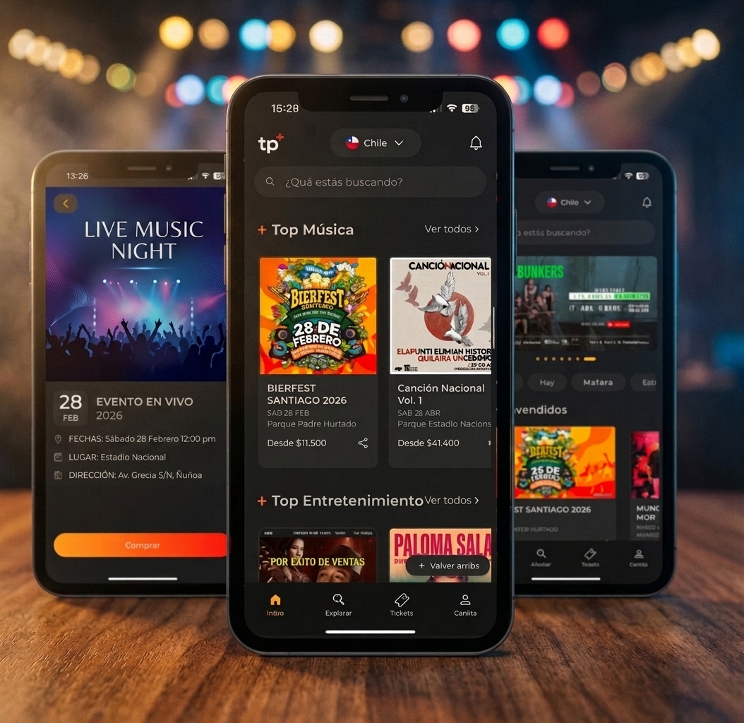 Ticketplus App showing event listing in its own buyer base